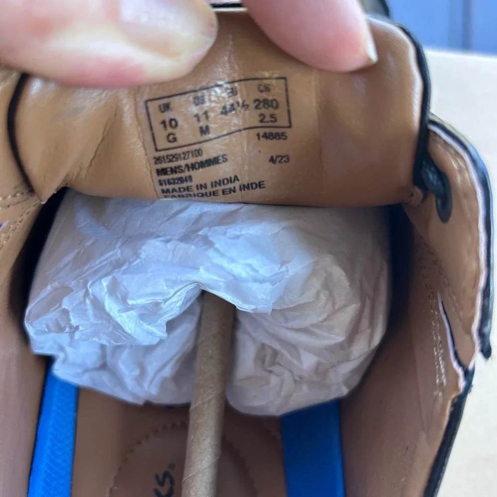 Clarks‎ Collection Whiddon Cap Black Leather Dress Shoes Men 11M Oxford US New - Picture 4 of 9